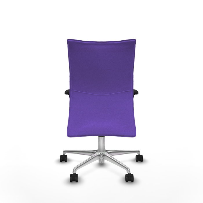 Piqueras Y Crespo Silla Albacete confidente, mécanisme Sincro, tissu Lila, base aluminium Piqueras Y Crespo Silla Albacete confidente, mécanisme Sincro, tissu Lila, base aluminium
