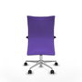 Piqueras Y Crespo Silla Albacete confidente, mécanisme Sincro, tissu Lila, base aluminium
