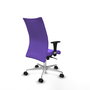 Piqueras Y Crespo Silla Albacete confidente, mécanisme Sincro, tissu Lila, base aluminium