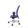Piqueras Y Crespo Silla Albacete confidente, mécanisme Sincro, tissu Lila, base aluminium