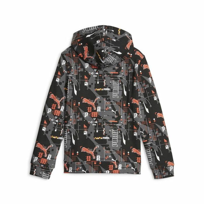 Sweat à capuche enfant Puma Ess+ Futureverse Aop Noir