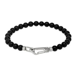 Montblanc MB12382860 Bracelet en Acier et Onyx