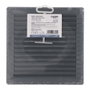 Edm Grille de ventilation carrée encastrable ø 100mm avec moustiquaire ABS gris 170x170x11,5mm
