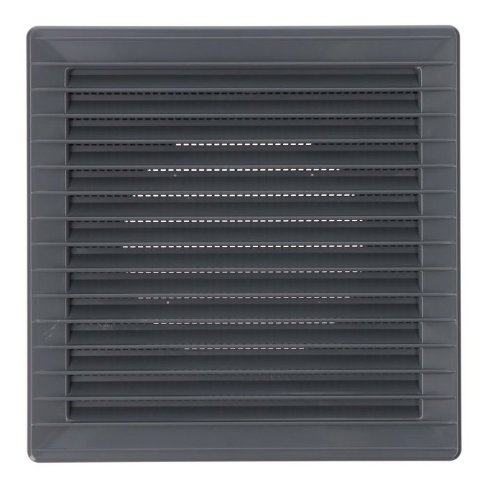 Edm Grille de ventilation carrée encastrable ø 100mm avec moustiquaire ABS gris 170x170x11,5mm Edm Grille de ventilation carrée encastrable ø 100mm avec moustiquaire ABS gris 170x170x11,5mm
