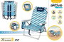 Color Baby Silla Mochila de Playa Plegable en Aluminium XL 5 Positions, Dimensions 64x63x28/82 cm