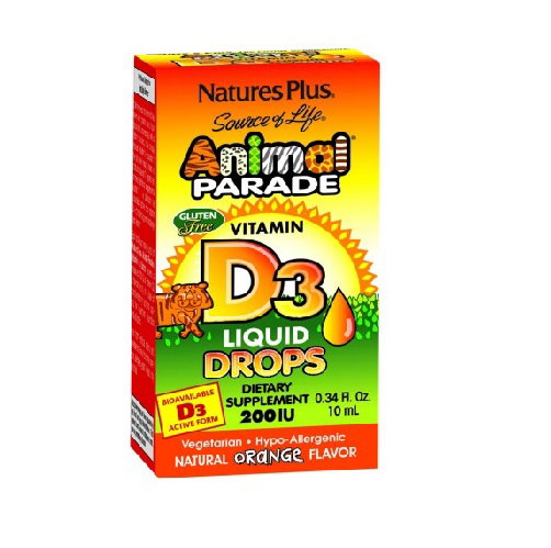 NATURES PLUS ANIMAL PARADE Vitamine D3 gouttes 10ml NATURES PLUS ANIMAL PARADE Vitamine D3 gouttes 10ml
