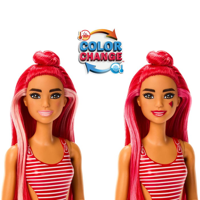 Barbie - Pop! Reveal Série Frutas Sandía HNW43 - Poupée avec surprises et tenues élégantes à colorer - Dès 3 ans