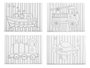PINCELLO Lot de 16 toiles de loisirs créatifs véhicules assortis 30x40cm