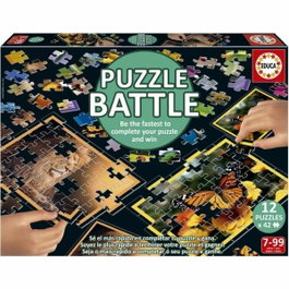 Educa Battle Jr Natura - Lot de 12 puzzles de 42 pièces