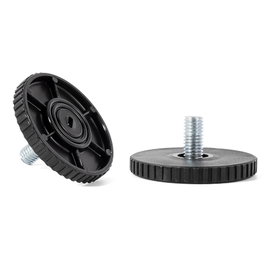 HERRAJES ALK Pied niveleur RIDO Ø50 M8X10 Noir