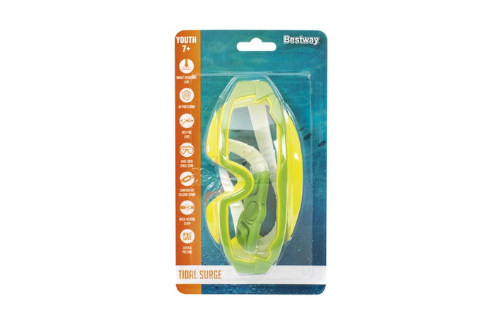 Bestway 21179 Masque de Plongée Junior avec Correa en Silicone Couleur Assortie Antivaho +7 Ans Piscine et Plage