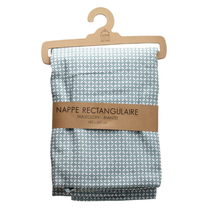 Home Deco Factory Nappe Rectangulaire Imprimé Feuilles 140x240 cm