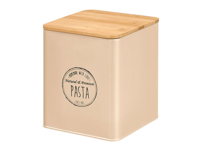 KINVARA Lot de 12 Bocaux Carrés Beige avec Couvercle en Bambou KINVARA Lot de 12 Bocaux Carrés Beige avec Couvercle en Bambou
