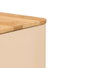 KINVARA Lot de 12 Bocaux Carrés Beige avec Couvercle en Bambou