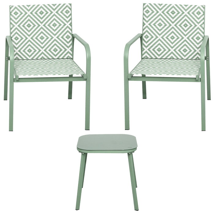 Home Deco Factory Salon de jardin Mexique vert Home Deco Factory Salon de jardin Mexique vert