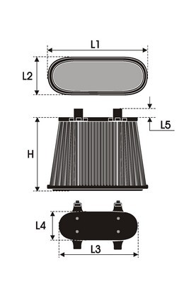 Green Filters G591014 Filtre de remplacement conique