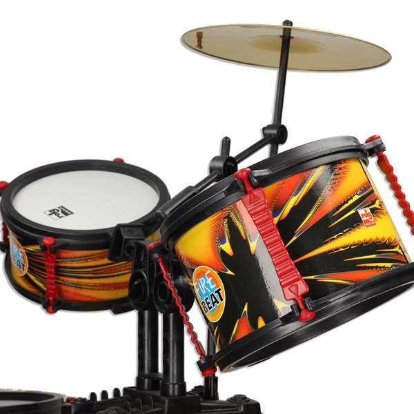 Reig Batería completa Fire Beat, Batterie complète enfant 4 ans et plus, en plastique, 4 pièces