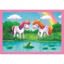 Clementoni - Puzzle 4 en 1 A Day with Unicorns - 4 Puzzles de 12 à 24 pièces - Dès 3 ans - 19 x 14 cm