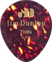 Dunlop Pack 12 Púas Genuine Celluloid Teardrop Shell - Thin