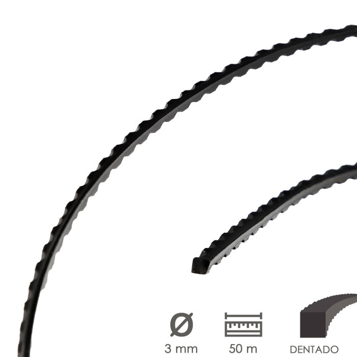 WOLFPACK LINEA PROFESIONAL Fil Nylon et Aluminium Dentelé Carré 3 mm x 50 m WOLFPACK LINEA PROFESIONAL Fil Nylon et Aluminium Dentelé Carré 3 mm x 50 m