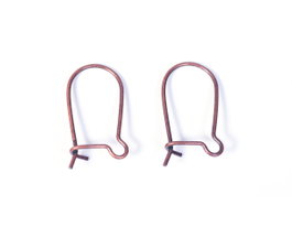 Innspiro Boucles d'oreilles en métal crochet hippie fermé cuivre vieilli