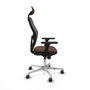 Piqueras y Crespo Chaise de Bureau avec Appui-tête Jorquera 3D086G1 Noir Brun foncé