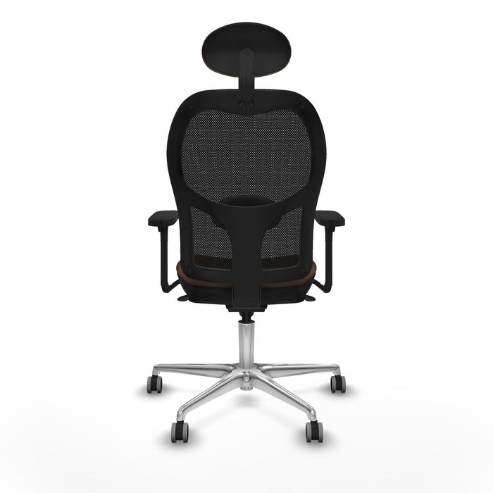 Piqueras y Crespo Chaise de Bureau avec Appui-tête Jorquera 3D086G1 Noir Brun foncé Piqueras y Crespo Chaise de Bureau avec Appui-tête Jorquera 3D086G1 Noir Brun foncé