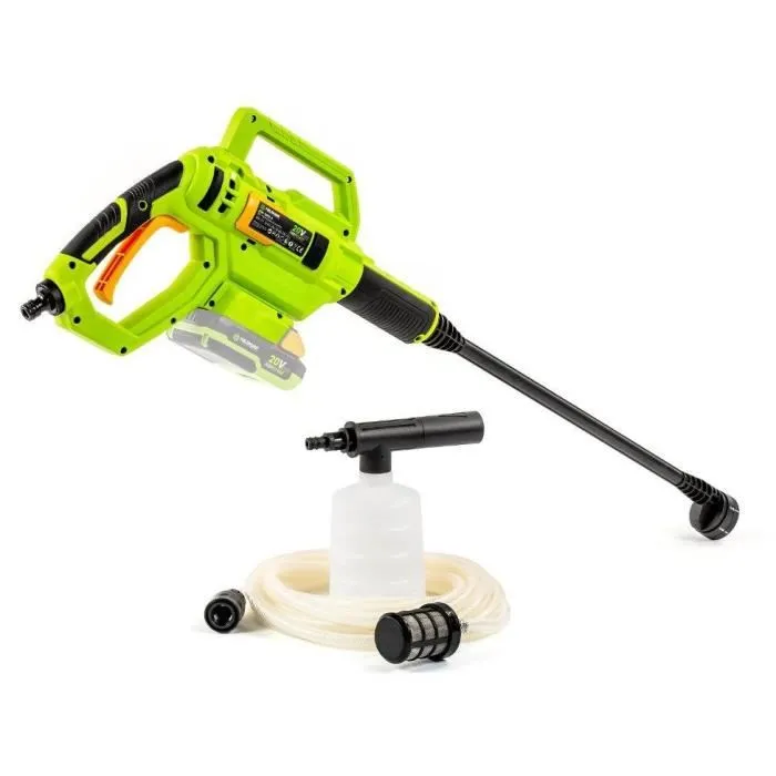 Fieldmann FDW 70905-0 Nettoyeur haute pression 22 bar, 2.5 l/min, avec lance, pot à mousse, pour voiture, terrasse, meuble de jardin