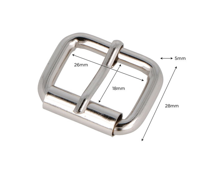 Innspiro Boucle Rectangulaire en Fer Nickel 26 mm (Lot de 5)