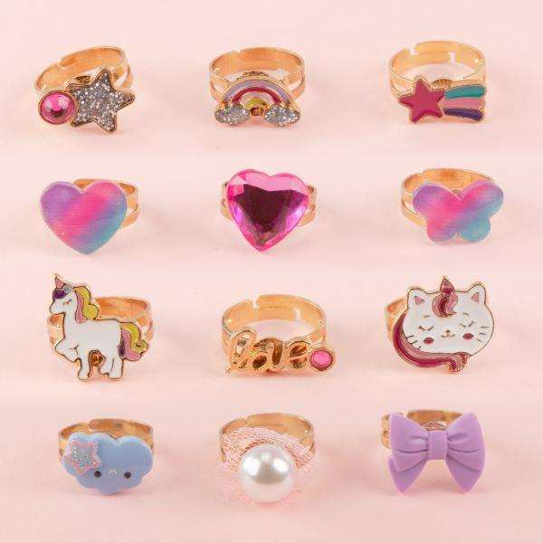 Nice - Set caja avec 12 anillos précieux - Boîte de jeu - Dimensions 12x12x3 cm - Langues: anglais, italien, français, espagnol, allemand, portugais