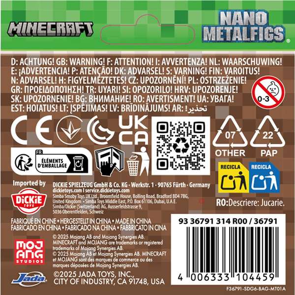 Smoby Figurine Surprise Minecraft 4 cm - Modèles assortis