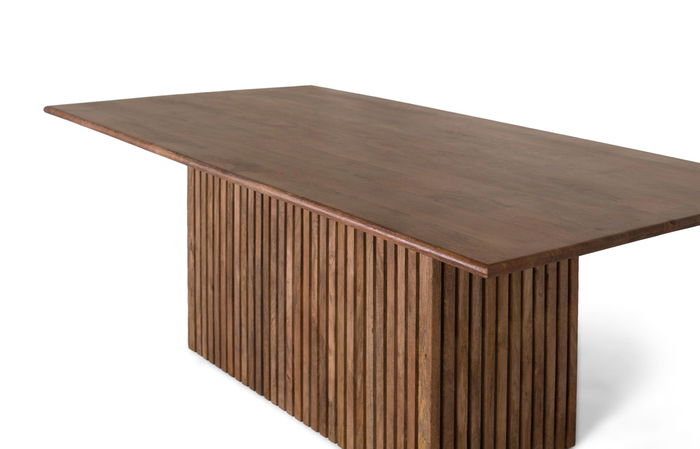 GINER Y COLOMER Table de Salle à Manger en Bois de Mango 220 cm, Taille Rectangulaire avec Base Centrale et Finition Noisette GINER Y COLOMER Table de Salle à Manger en Bois de Mango 220 cm, Taille Rectangulaire avec Base Centrale et Finition Noisette