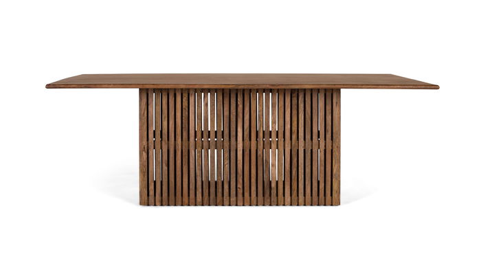 GINER Y COLOMER Table de Salle à Manger en Bois de Mango 220 cm, Taille Rectangulaire avec Base Centrale et Finition Noisette GINER Y COLOMER Table de Salle à Manger en Bois de Mango 220 cm, Taille Rectangulaire avec Base Centrale et Finition Noisette