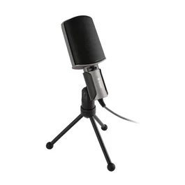 Yenkee Microphone YMC 1020GY pour PC de bureau - Haute qualité pour jeux, chat, streaming, vidéoconférence