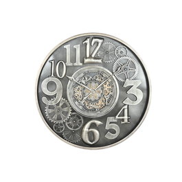 Horloge Murale Home ESPRIT Argenté Verre Fer Vintage 100 X 10 X 100 CM