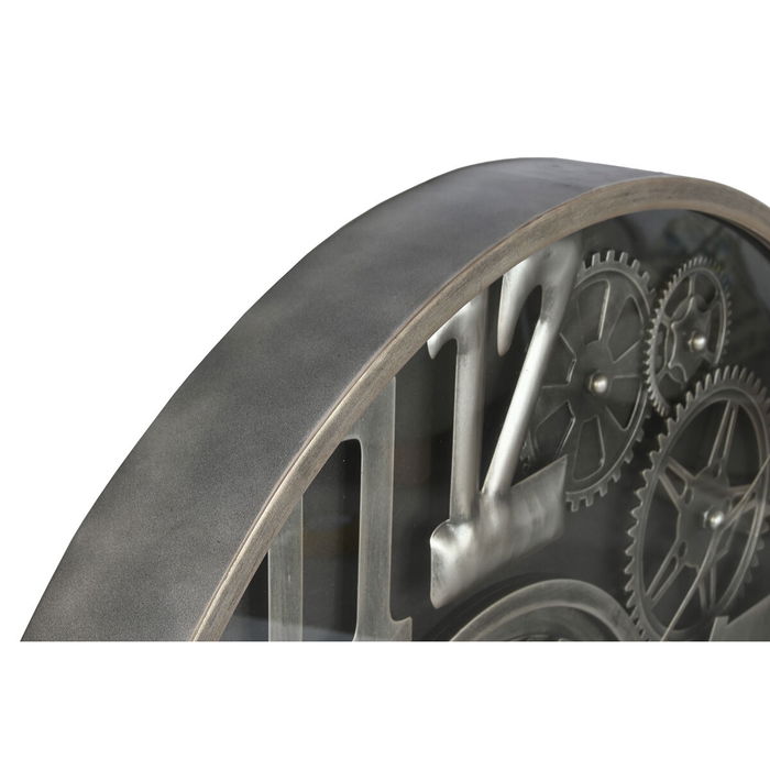 Horloge Murale Home ESPRIT Argenté Verre Fer Vintage 100 X 10 X 100 CM