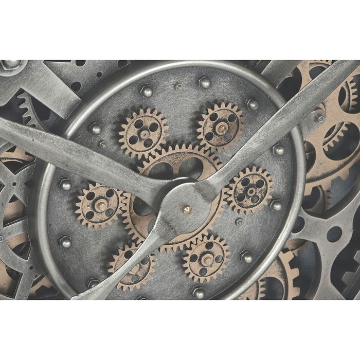 Horloge Murale Home ESPRIT Argenté Verre Fer Vintage 100 X 10 X 100 CM