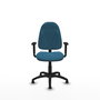 PIQUERAS Y CRESPO Chaise de bureau Algarra, tissu vert pétrole, accoudoirs 1D