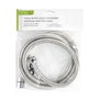 ORYX Flexible de douche en acier inoxydable 1,50 m avec accessoires en laiton