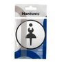 Hantums Symbole de toilettes adhésif femme Ø97mm