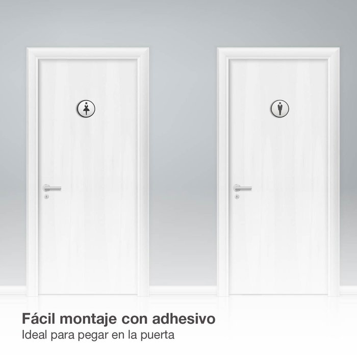 Hantums Symbole de toilettes adhésif femme Ø97mm