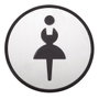 Hantums Symbole de toilettes adhésif femme Ø97mm