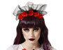 Diadème Catrina Roses Rouge et Noir Femme Adulte