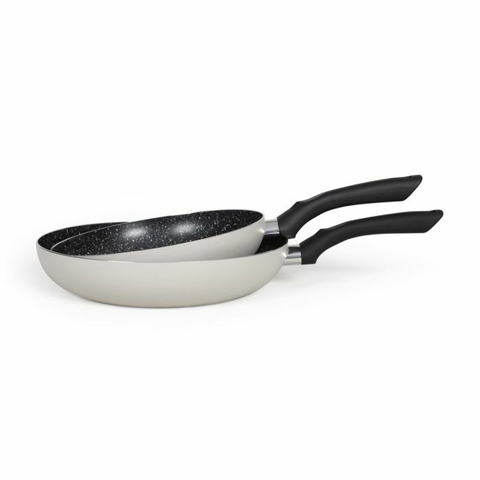 Livoo Set de 2 poêles aspect pierre, Ø 24 et 28 cm Livoo Set de 2 poêles aspect pierre, Ø 24 et 28 cm
