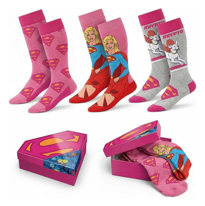 Cerdá Pack de 3 chaussettes DC Comics Superman et Supergirl 36-43 Cerdá Pack de 3 chaussettes DC Comics Superman et Supergirl 36-43