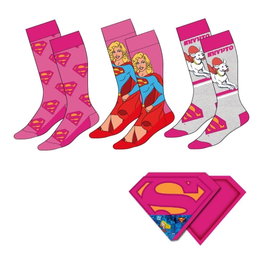 Cerdá Pack de 3 chaussettes DC Comics Superman et Supergirl 36-43