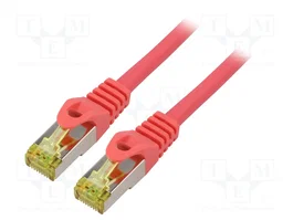 LANBERG Câble Ethernet Cat 6a S/FTP 1m rouge