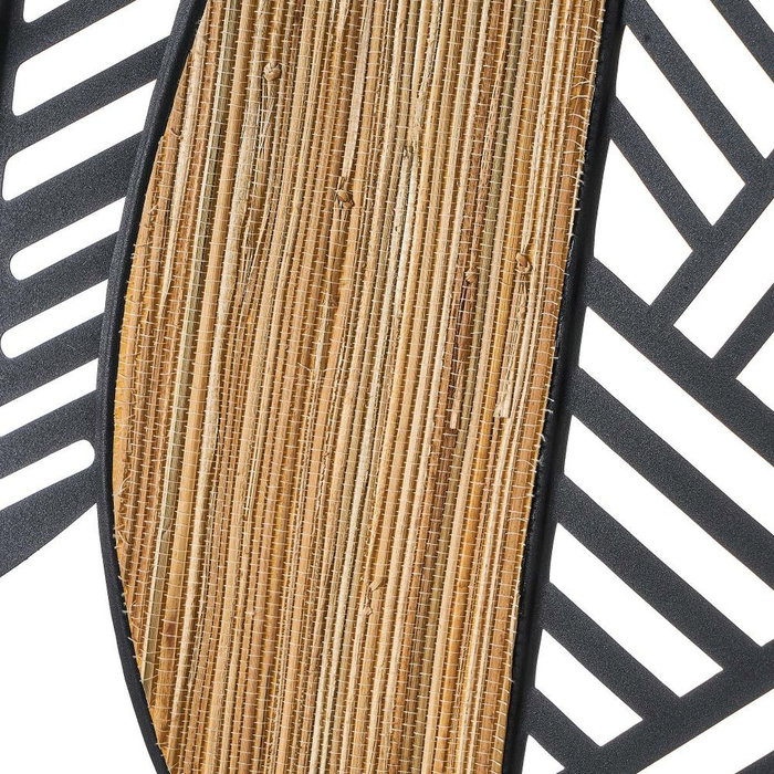 BigBuy Home Décoration murale Noir Naturel Fer Fibre naturelle 81 x 4,5 x 102 cm BigBuy Home Décoration murale Noir Naturel Fer Fibre naturelle 81 x 4,5 x 102 cm