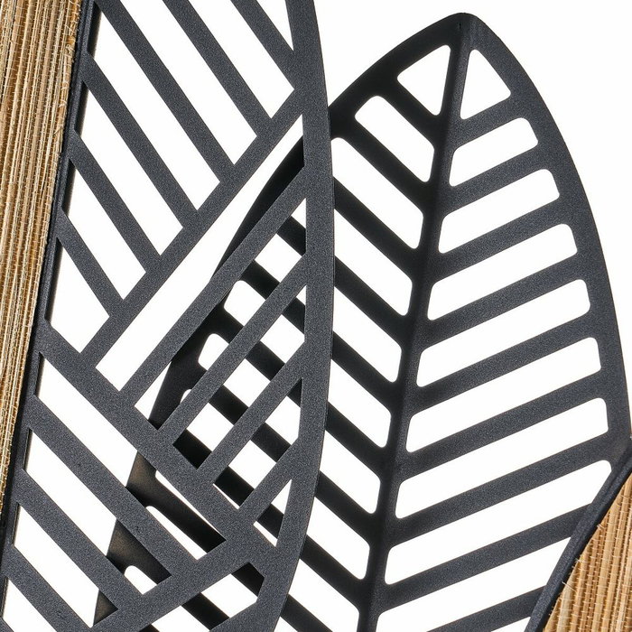BigBuy Home Décoration murale Noir Naturel Fer Fibre naturelle 81 x 4,5 x 102 cm BigBuy Home Décoration murale Noir Naturel Fer Fibre naturelle 81 x 4,5 x 102 cm
