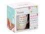 Vessia Tasse en Porcelaine Nature avec Filtre et Couvercle, Assortie, 340 ml, 12x10x8 cm (Set de 24)